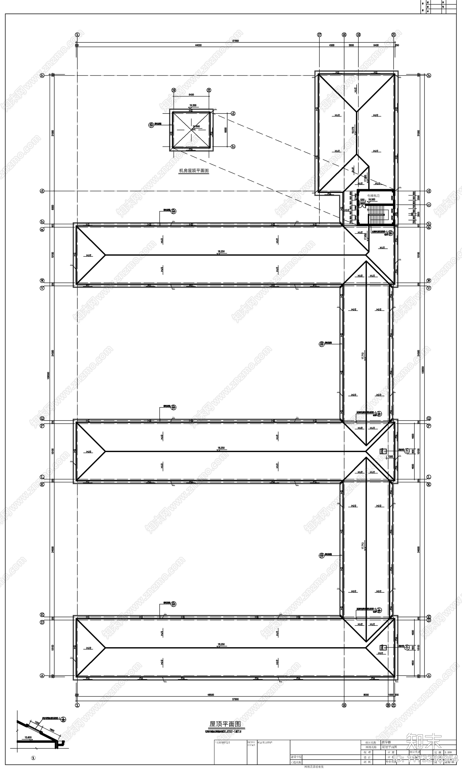 现代学校建筑cad施工图下载【ID:1173298964】