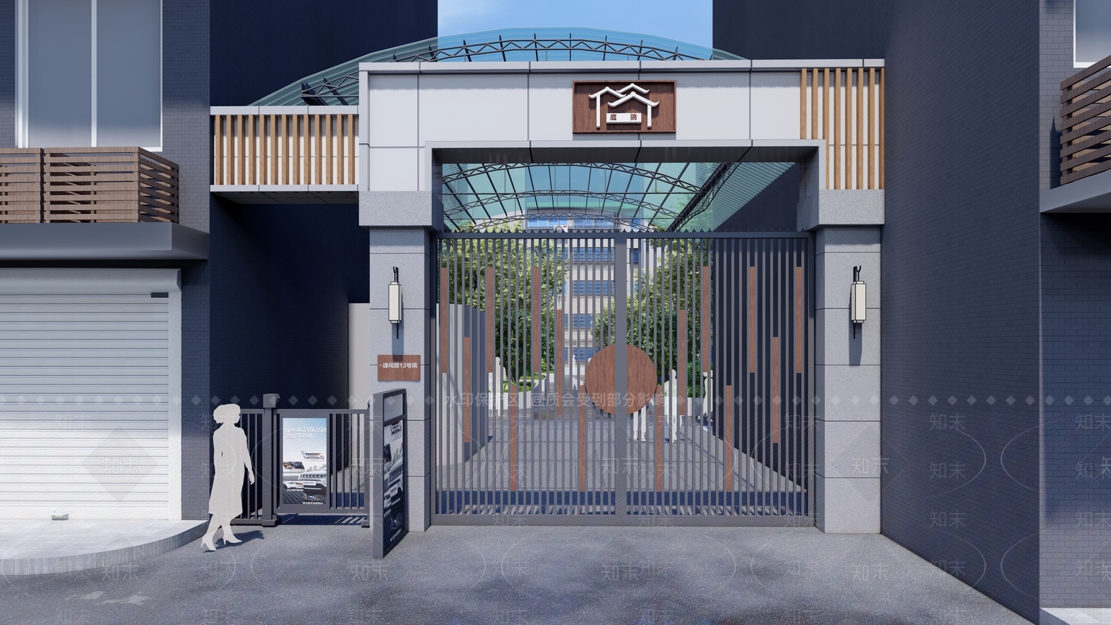 新中式中式小区建筑SU模型下载【ID:1173302217】