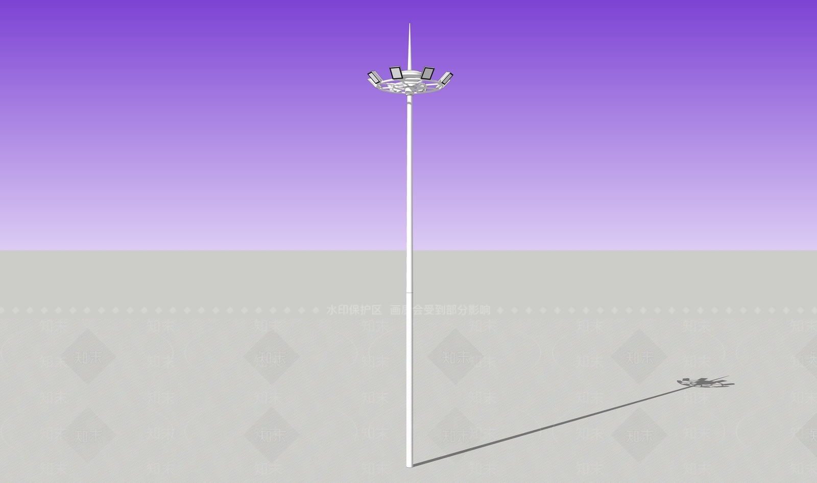 现代简约路灯SU模型下载【ID:1173311398】