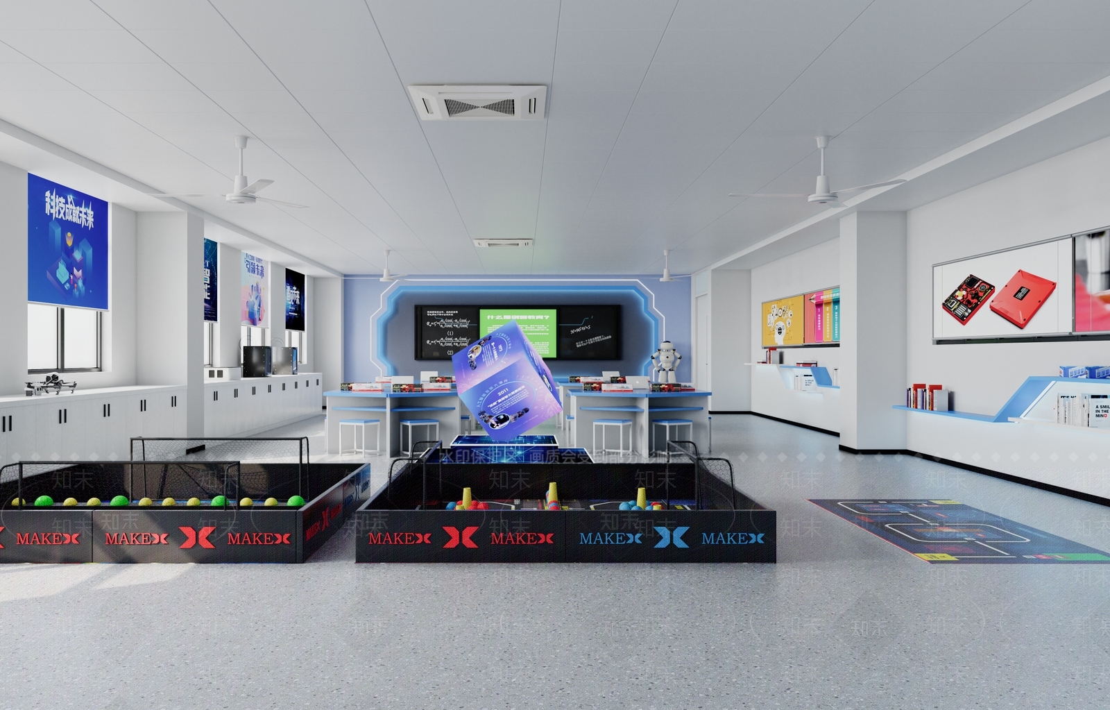 现代教室3D模型下载【ID:1173311774】