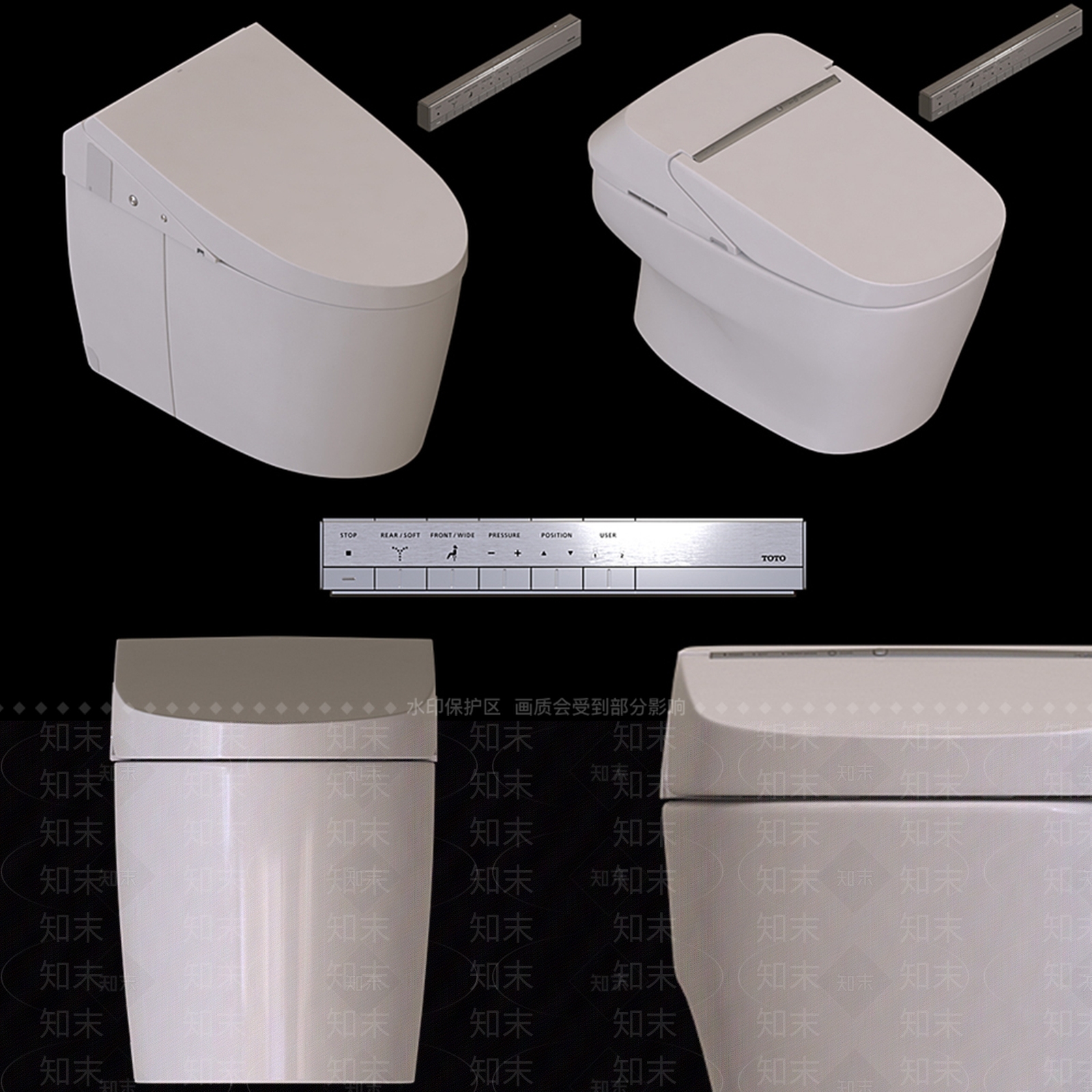 现代马桶3D模型下载【ID:1173315442】