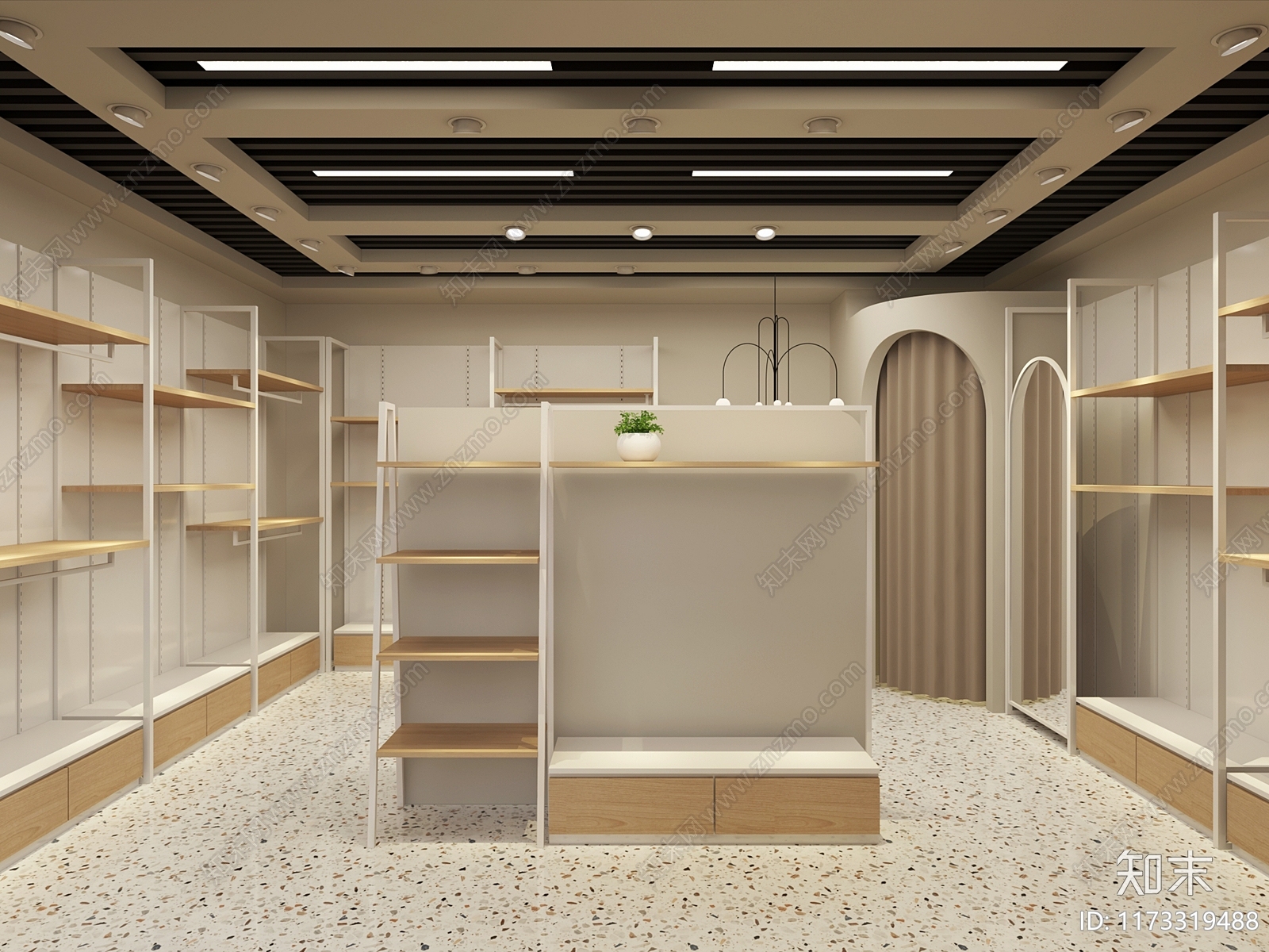 现代服装店3D模型下载【ID:1173319488】