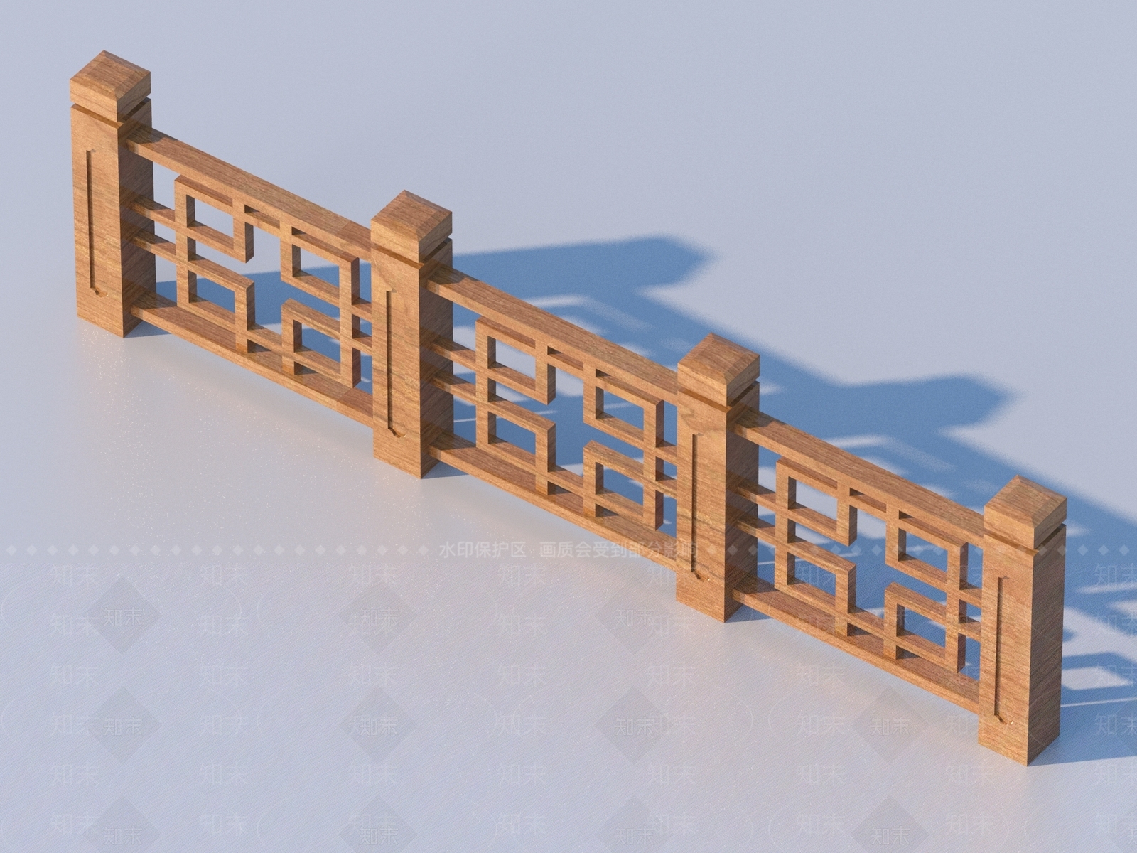 中式栏杆3D模型下载【ID:1173322670】