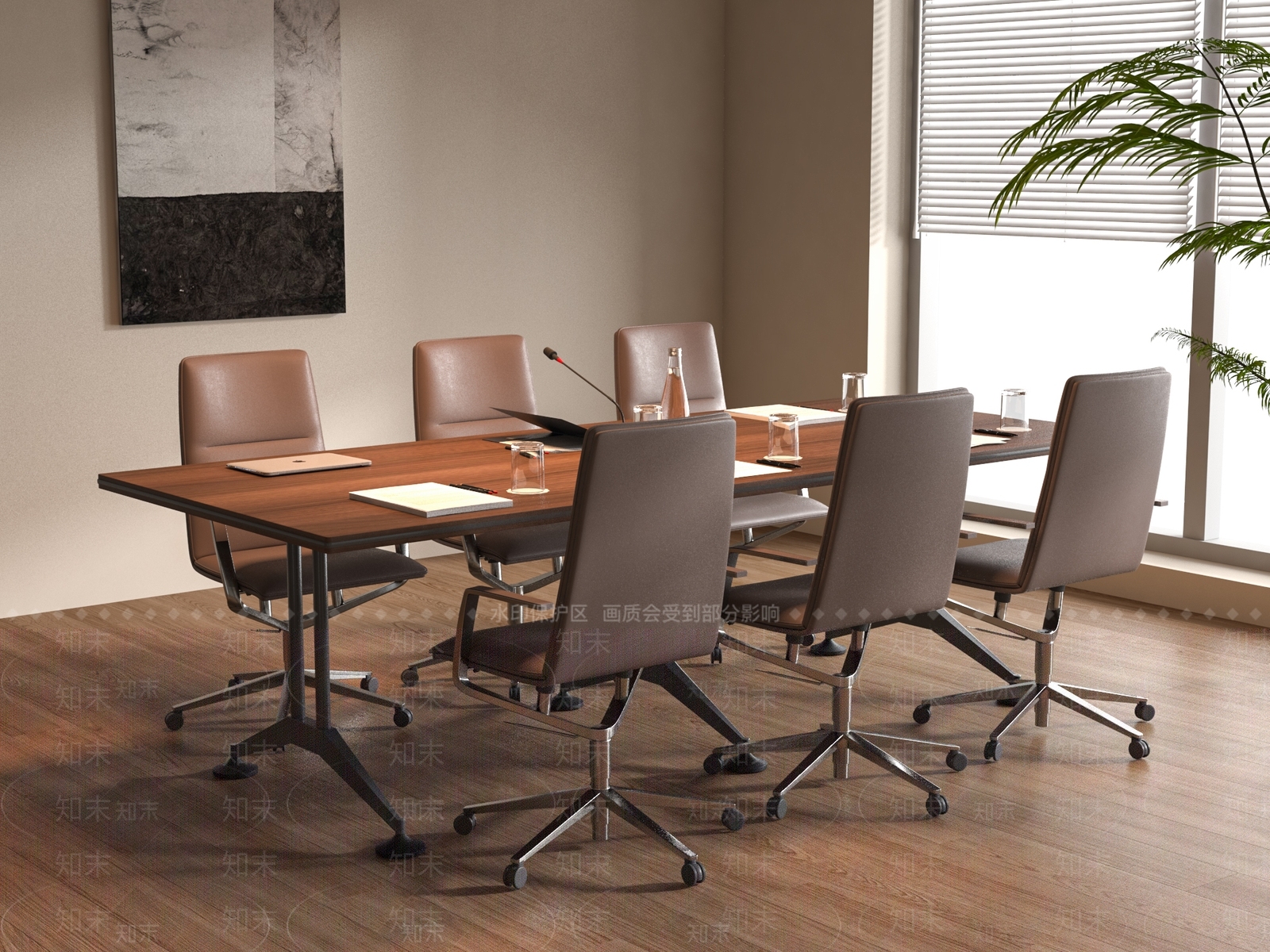 会议桌椅SU模型下载【ID:1173345722】