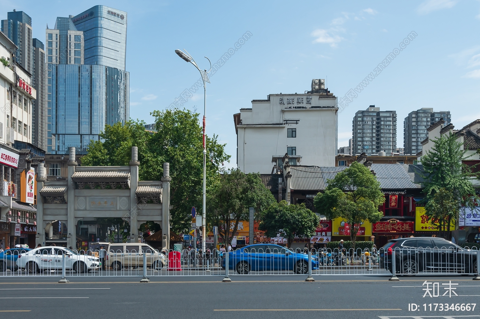 现代街道外景贴图下载【ID:1173346667】