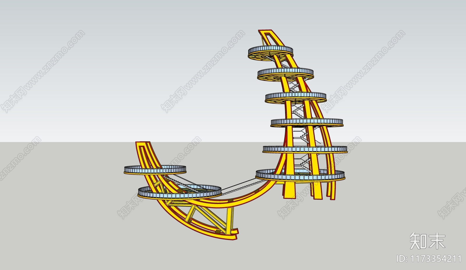 现代其他景观小建筑SU模型下载【ID:1173354211】