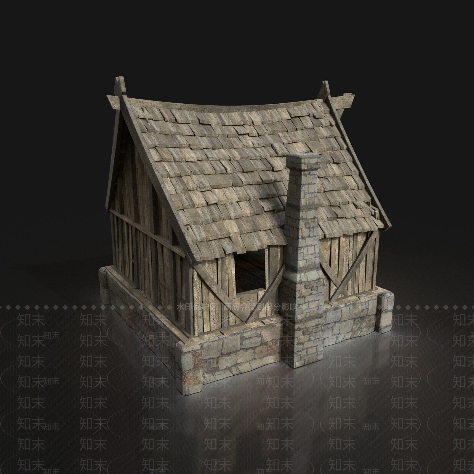 欧式木屋3D模型下载【ID:1173355417】