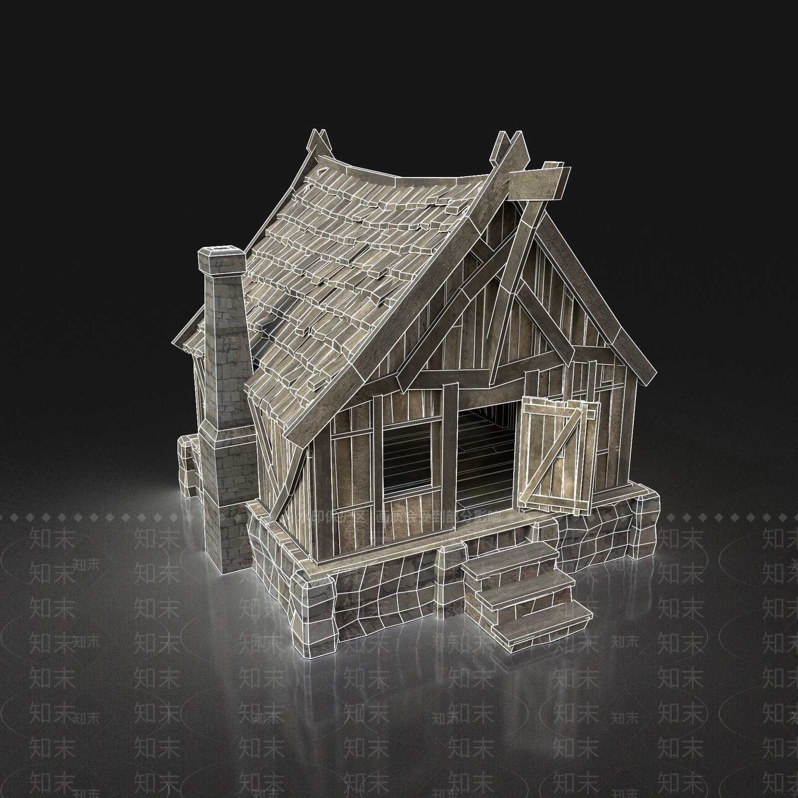 欧式木屋3D模型下载【ID:1173355417】