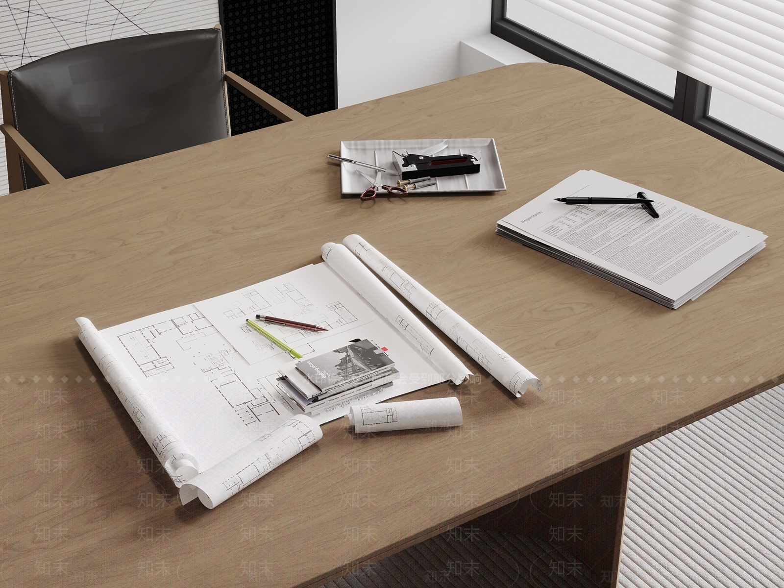 办公用品3D模型下载【ID:1173357955】