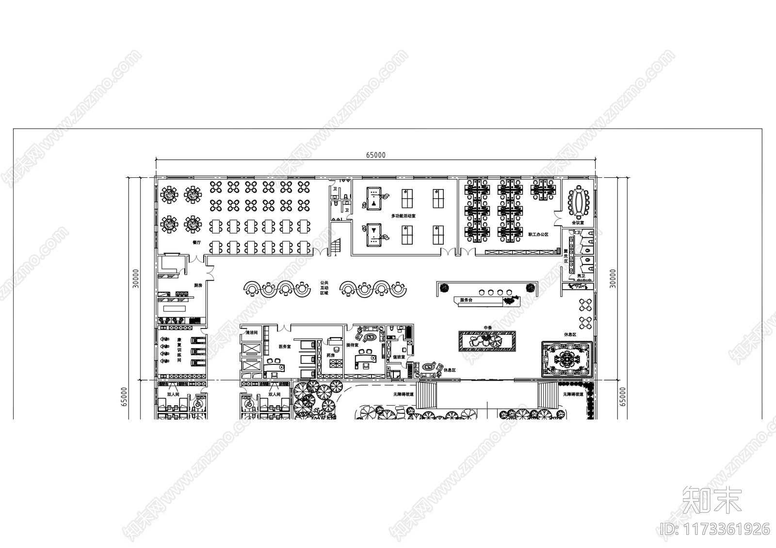 建筑平面图施工图下载【ID:1173361926】