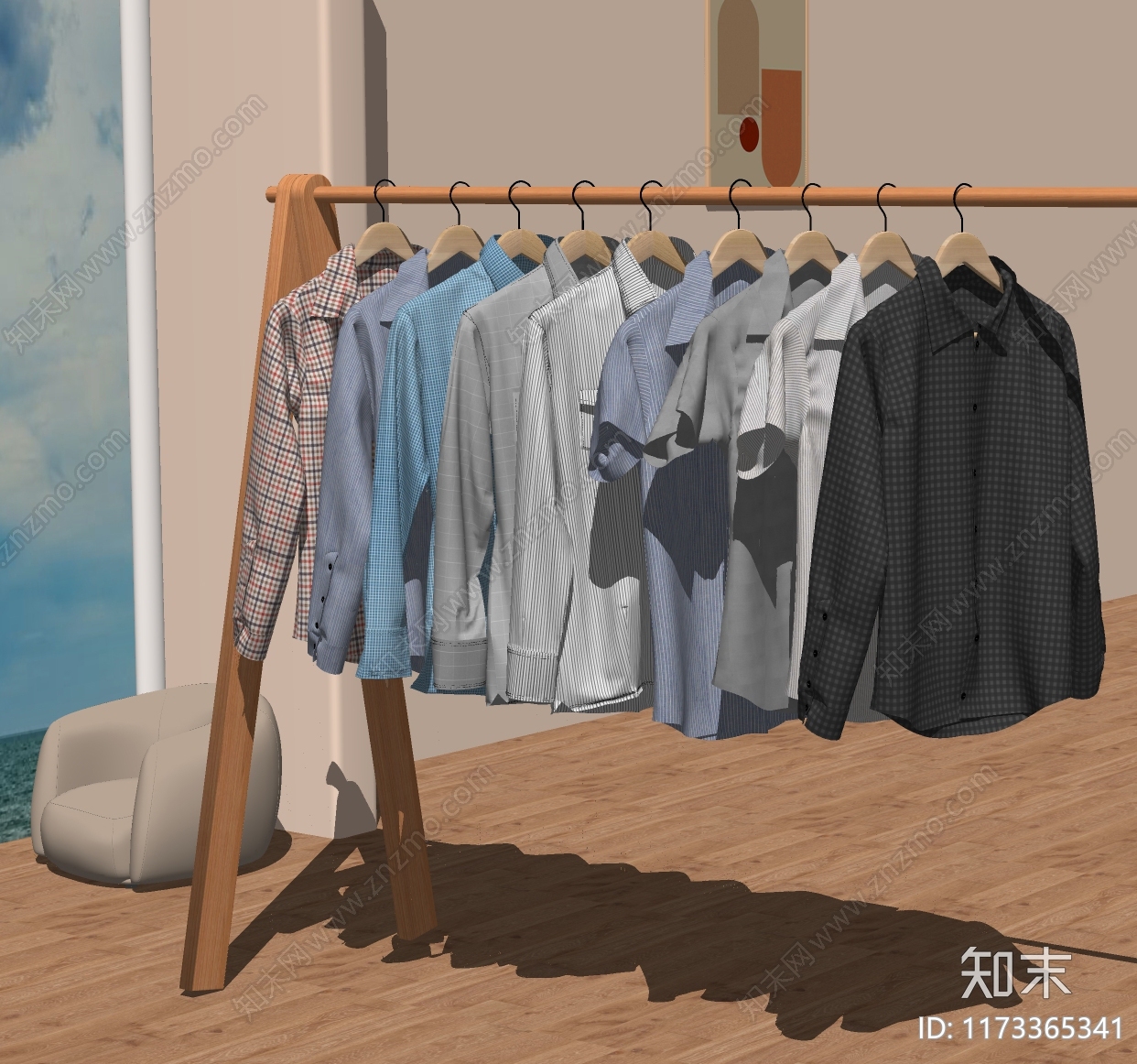 衣服SU模型下载【ID:1173365341】