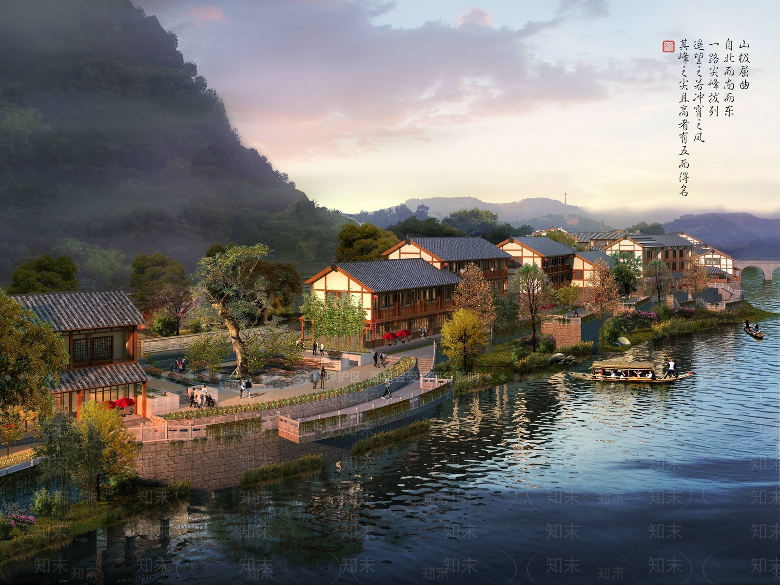 新中式中式古建3D模型下载【ID:1173368536】