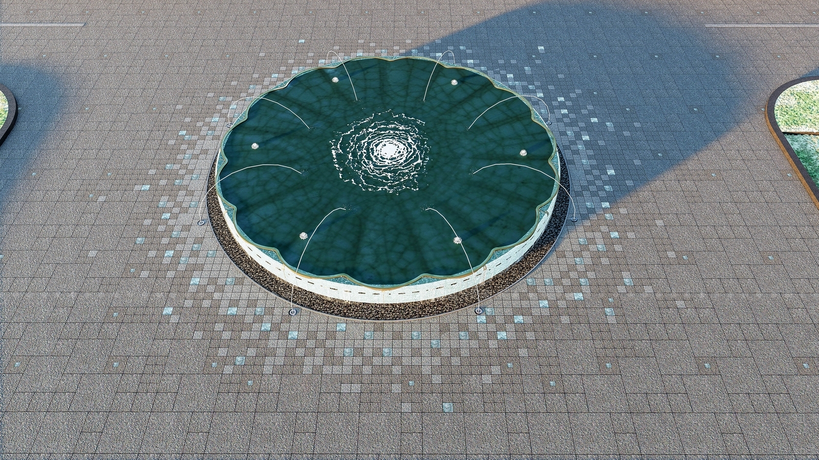 现代新中式水景SU模型下载【ID:1173369503】