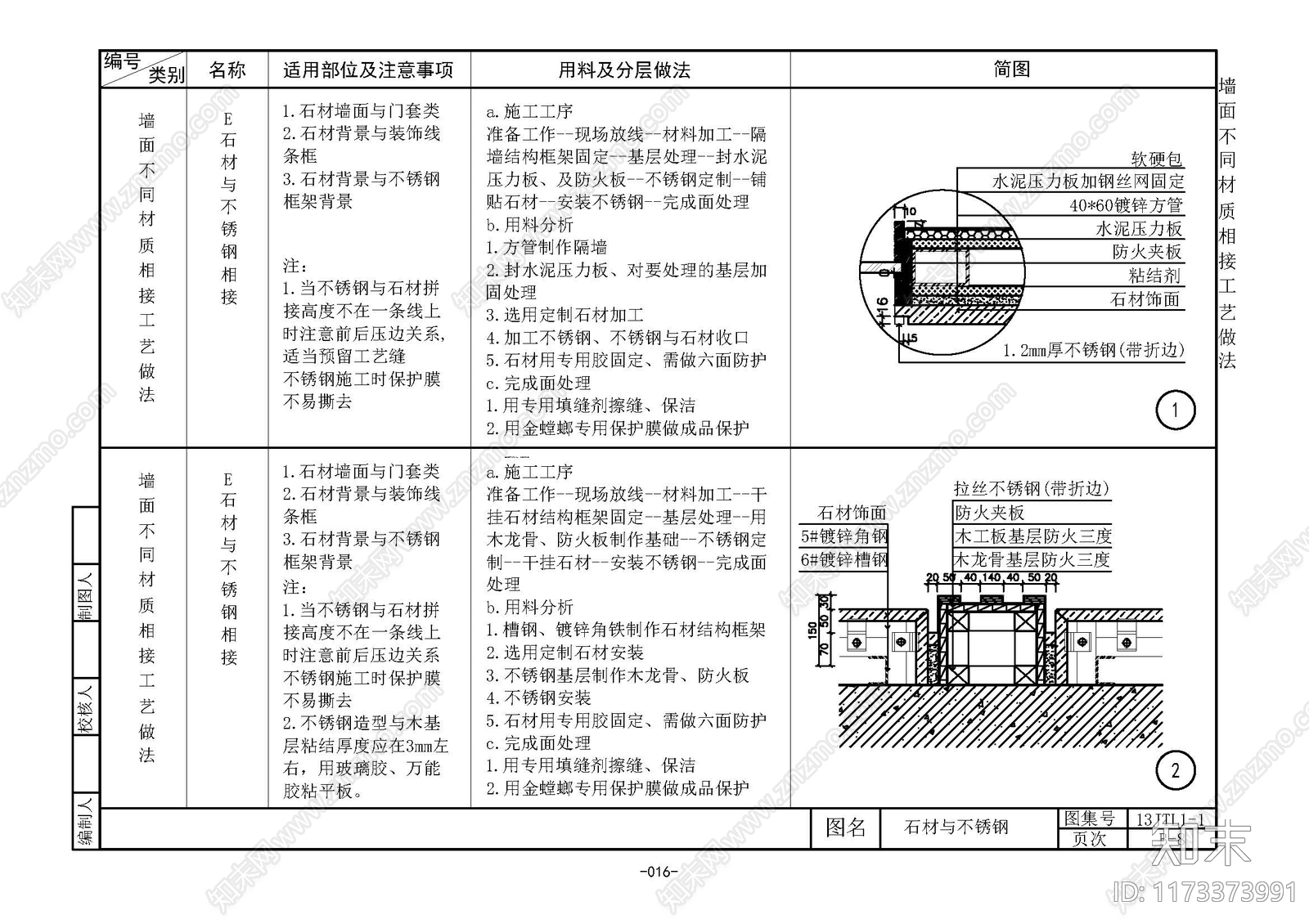 现代欧式墙面节点cad施工图下载【ID:1173373991】