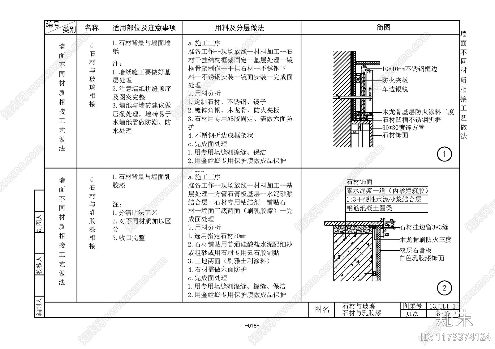 现代欧式墙面节点cad施工图下载【ID:1173374124】