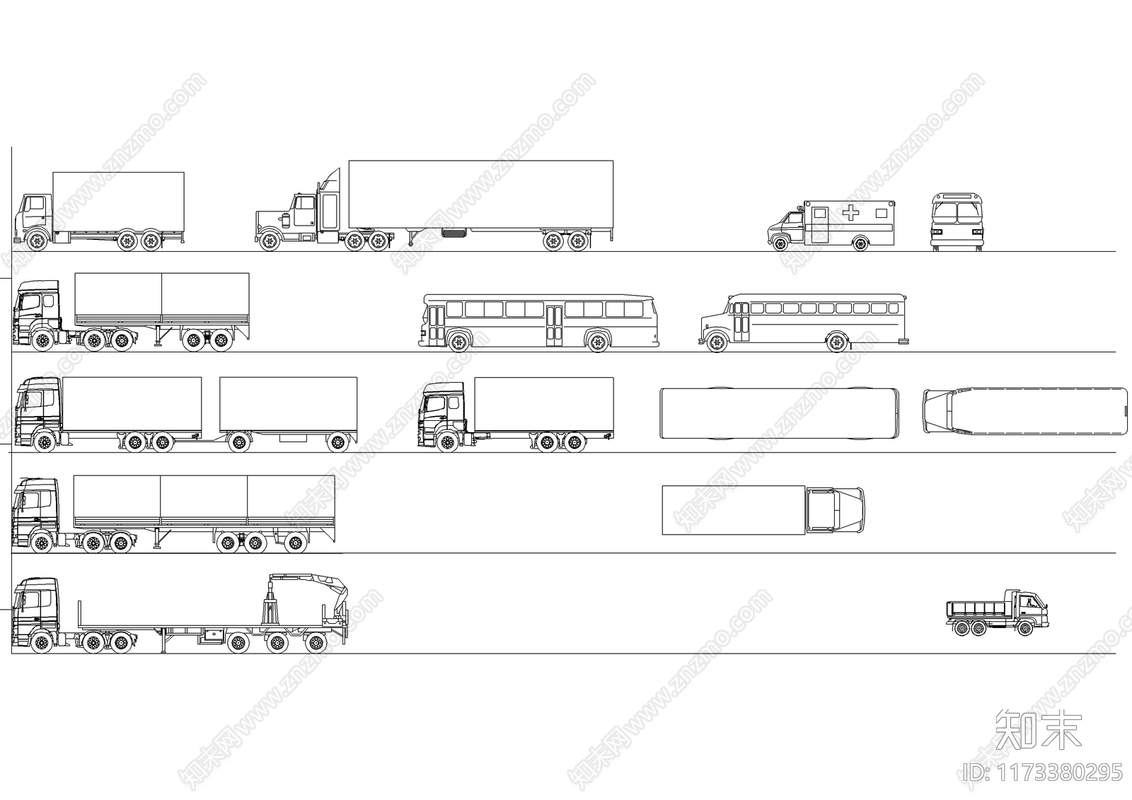 现代交通工具图库施工图下载【ID:1173380295】