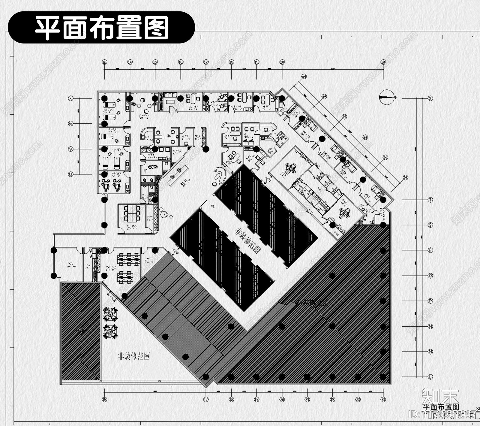 现代美容院cad施工图下载【ID:1173381037】