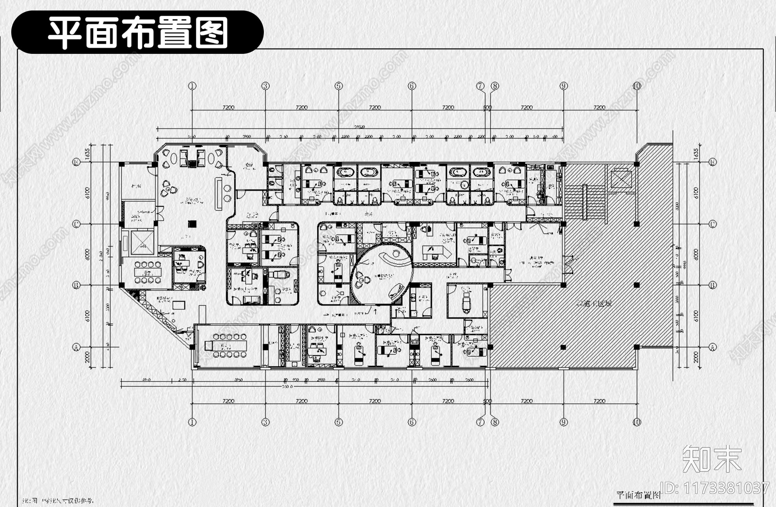 现代美容院cad施工图下载【ID:1173381037】