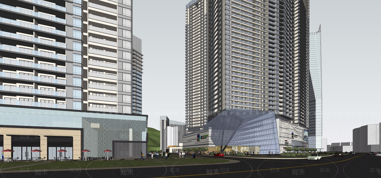 现代其他商业建筑SU模型下载【ID:1173386686】