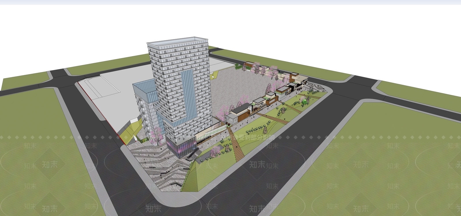 现代其他商业建筑SU模型下载【ID:1173387258】