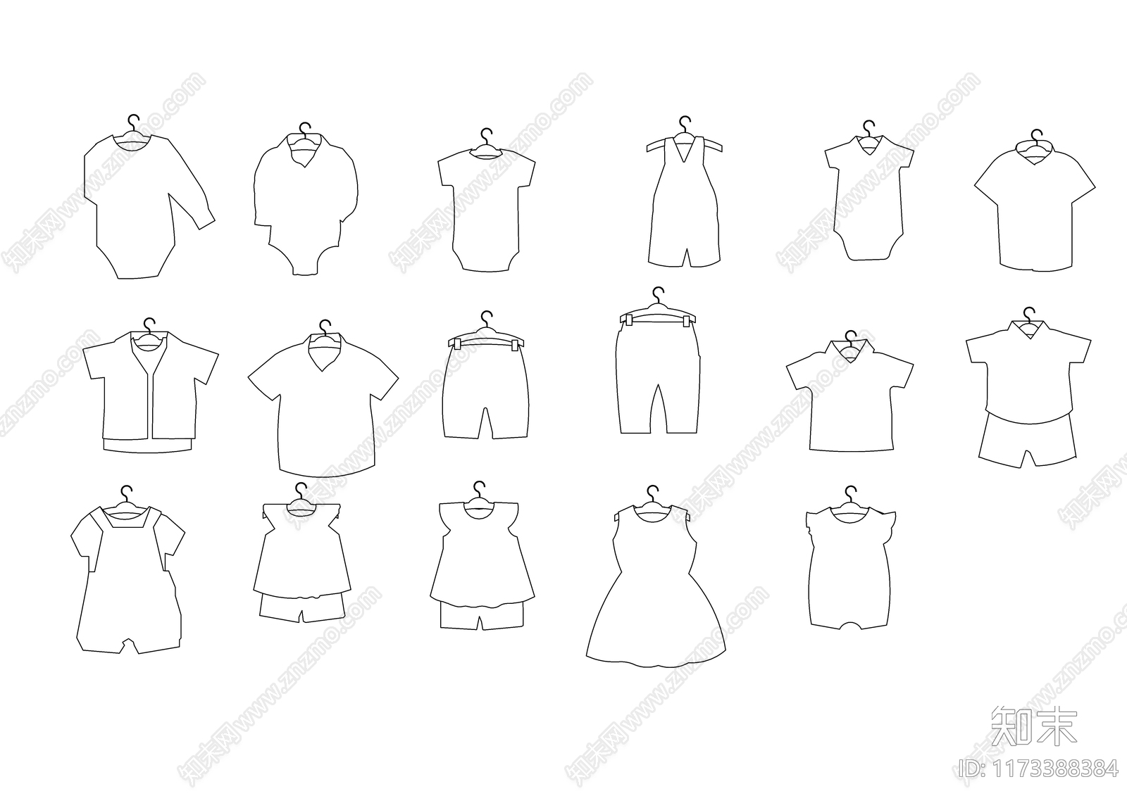 现代服装店cad施工图下载【ID:1173388384】