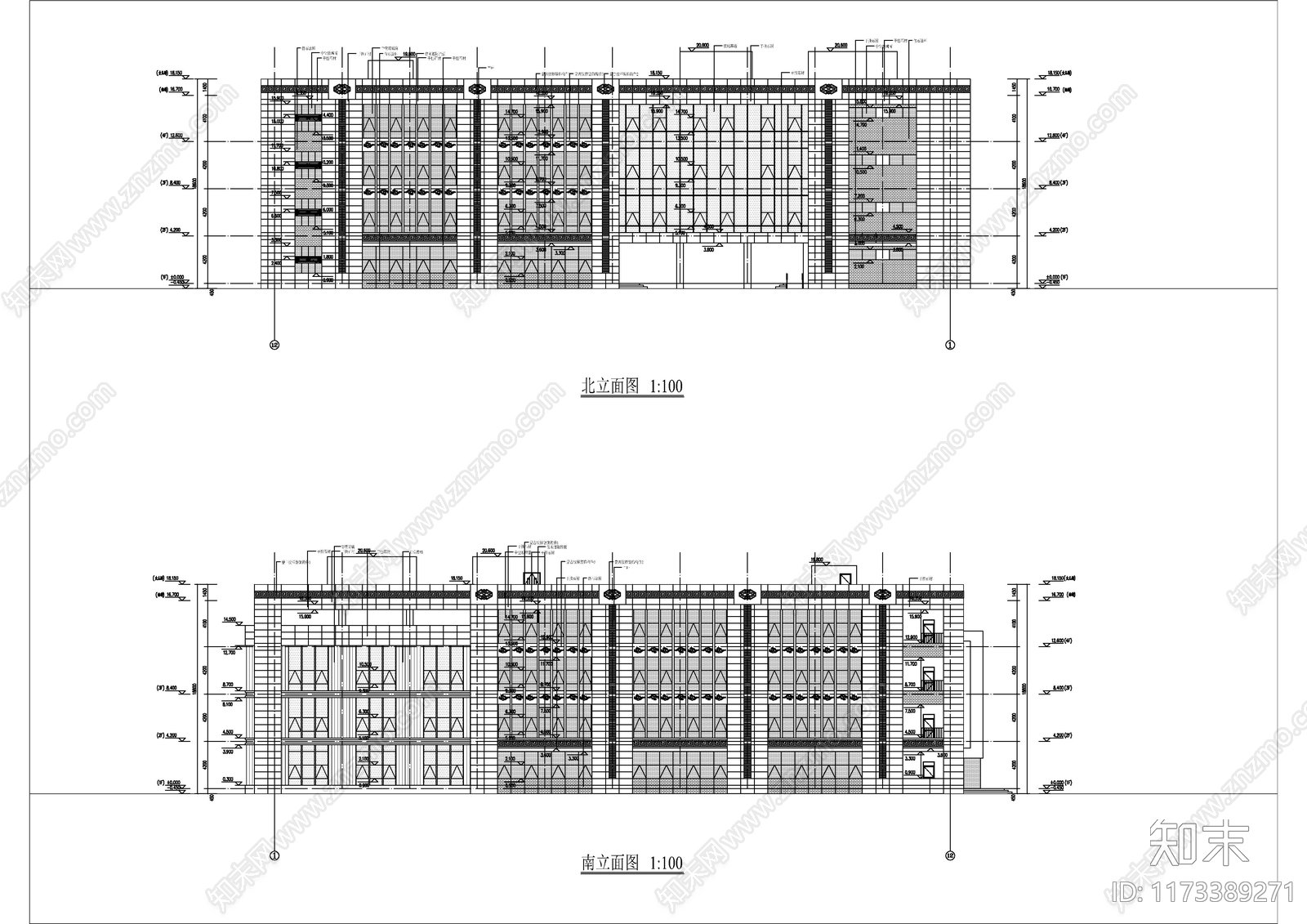 现代学校建筑cad施工图下载【ID:1173389271】