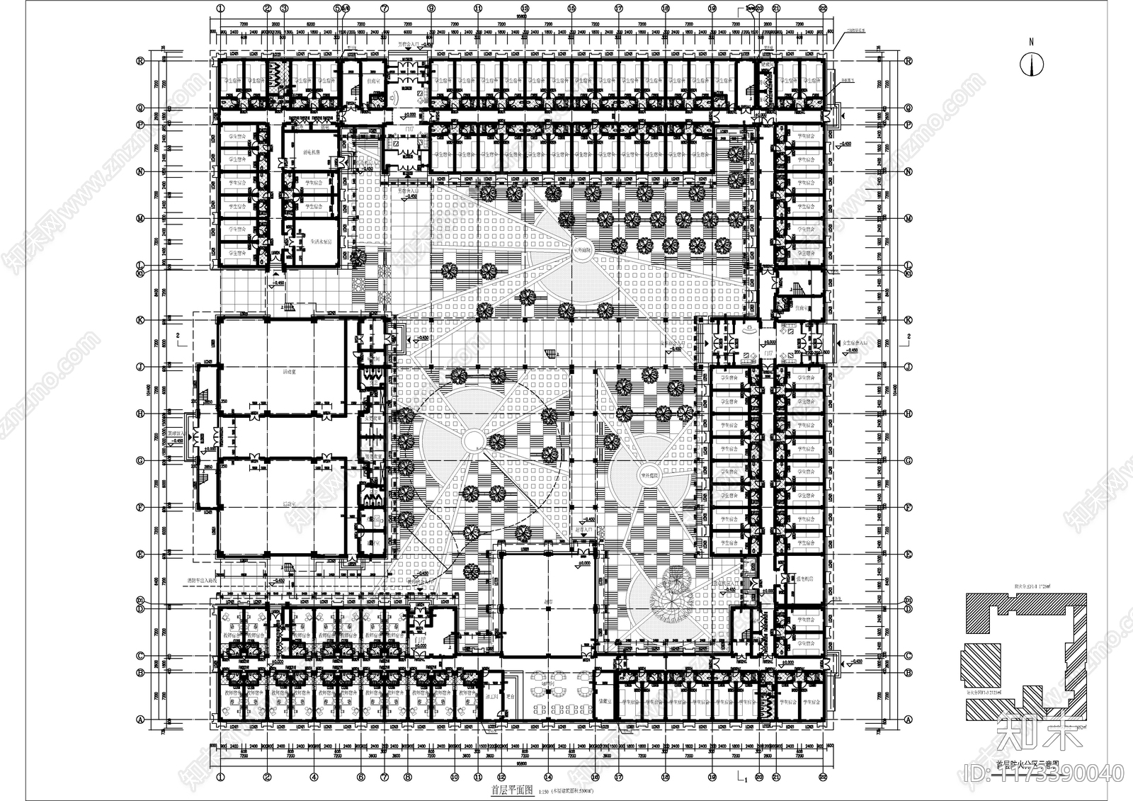 现代其他居住建筑cad施工图下载【ID:1173390040】