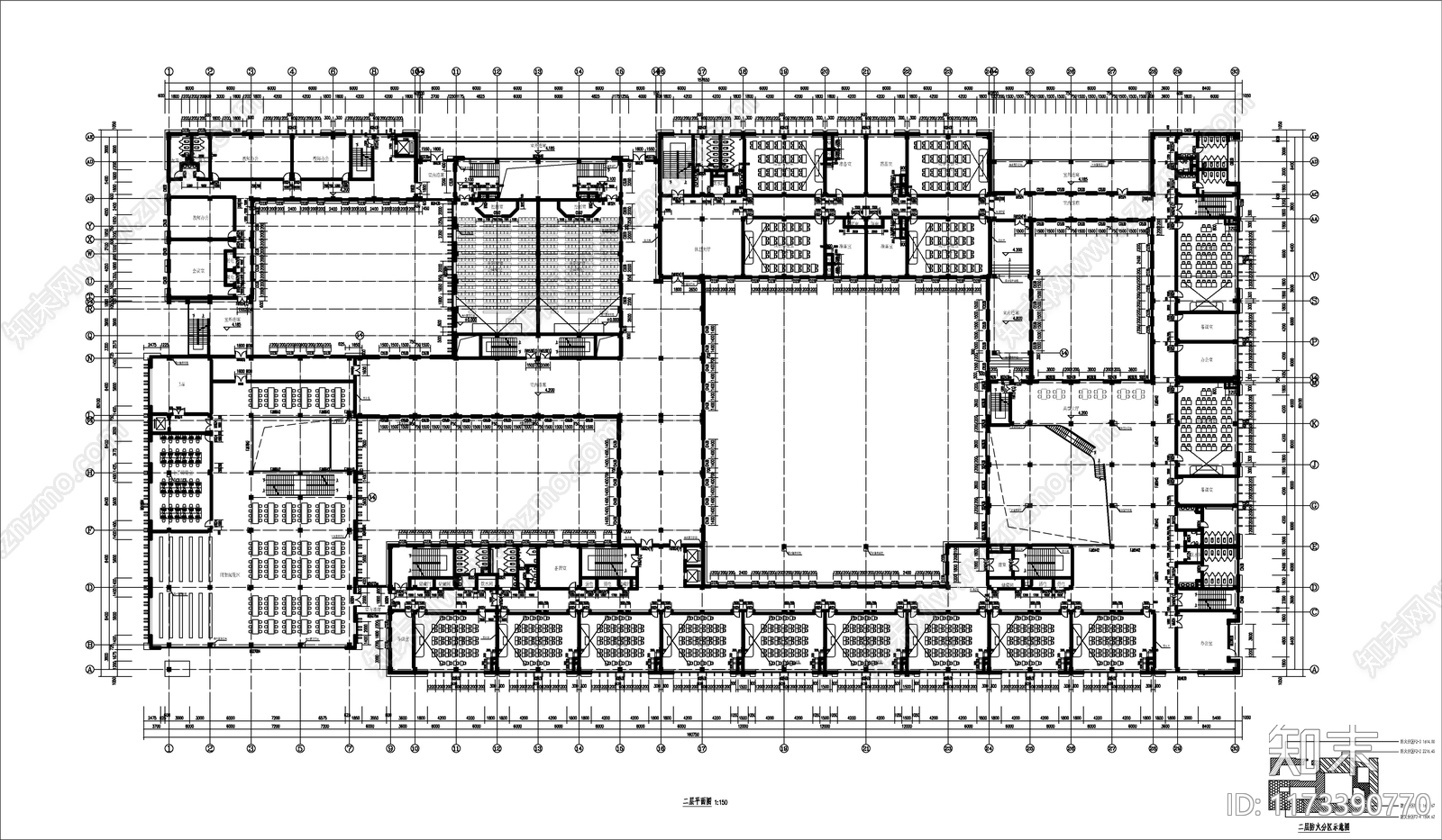 现代学校建筑cad施工图下载【ID:1173390770】