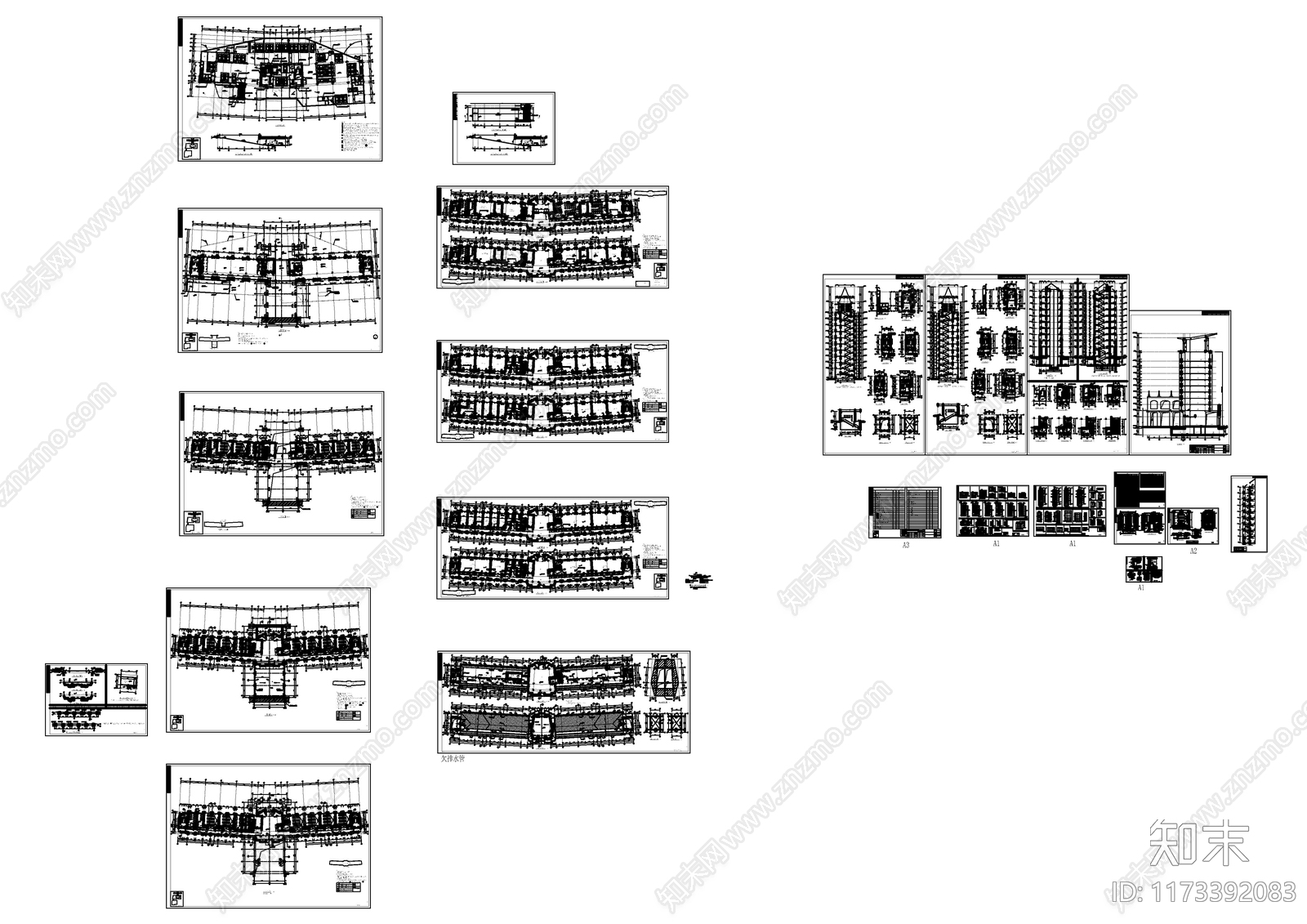 现代学校建筑cad施工图下载【ID:1173392083】