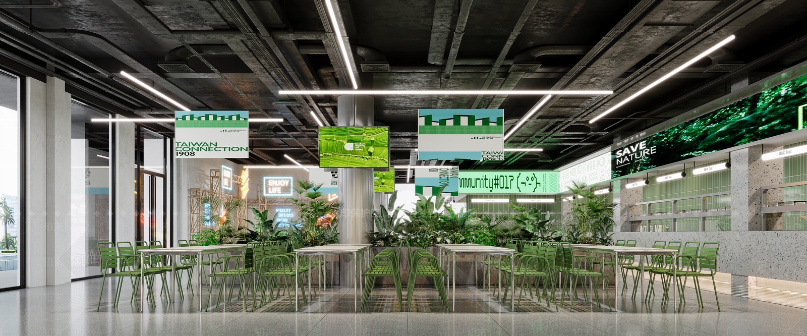 现代快餐店3D模型下载【ID:1173392423】