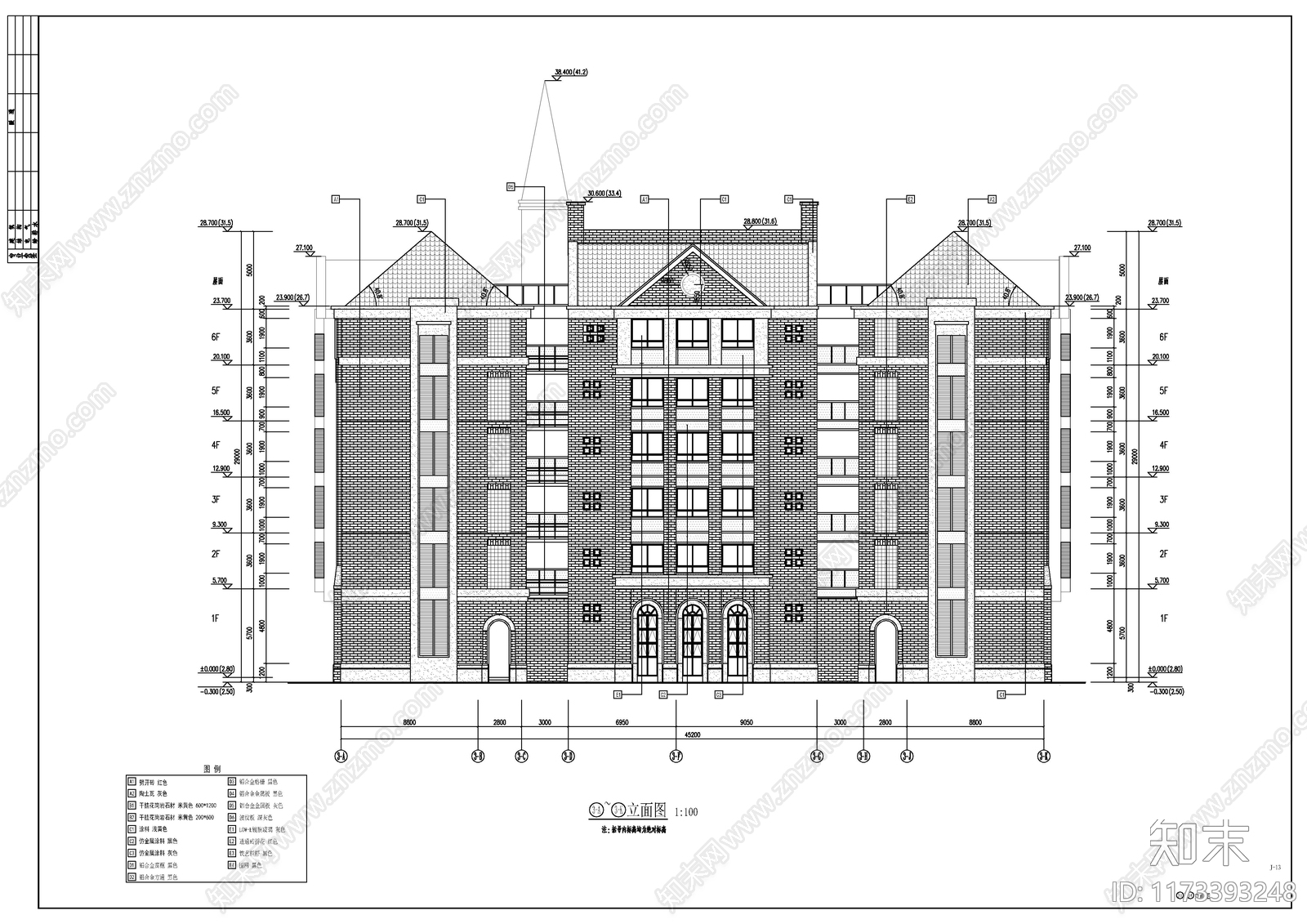 现代学校建筑cad施工图下载【ID:1173393248】