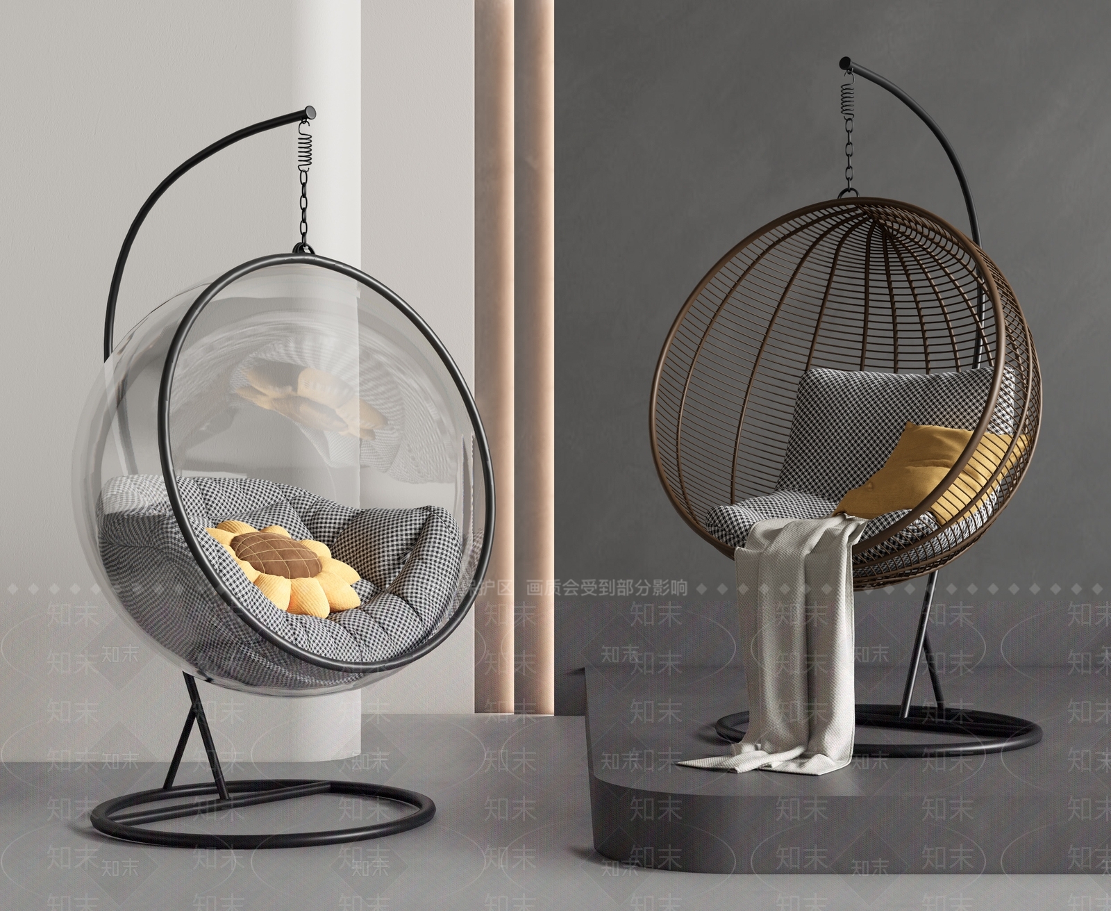 现代吊椅3D模型下载【ID:1173394083】