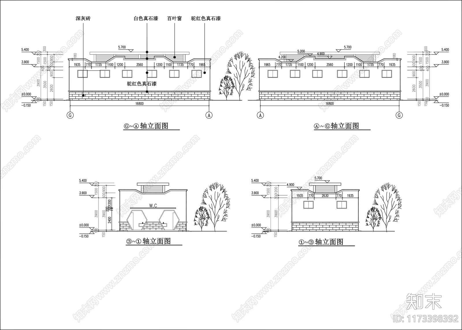 现代学校建筑施工图下载【ID:1173398392】