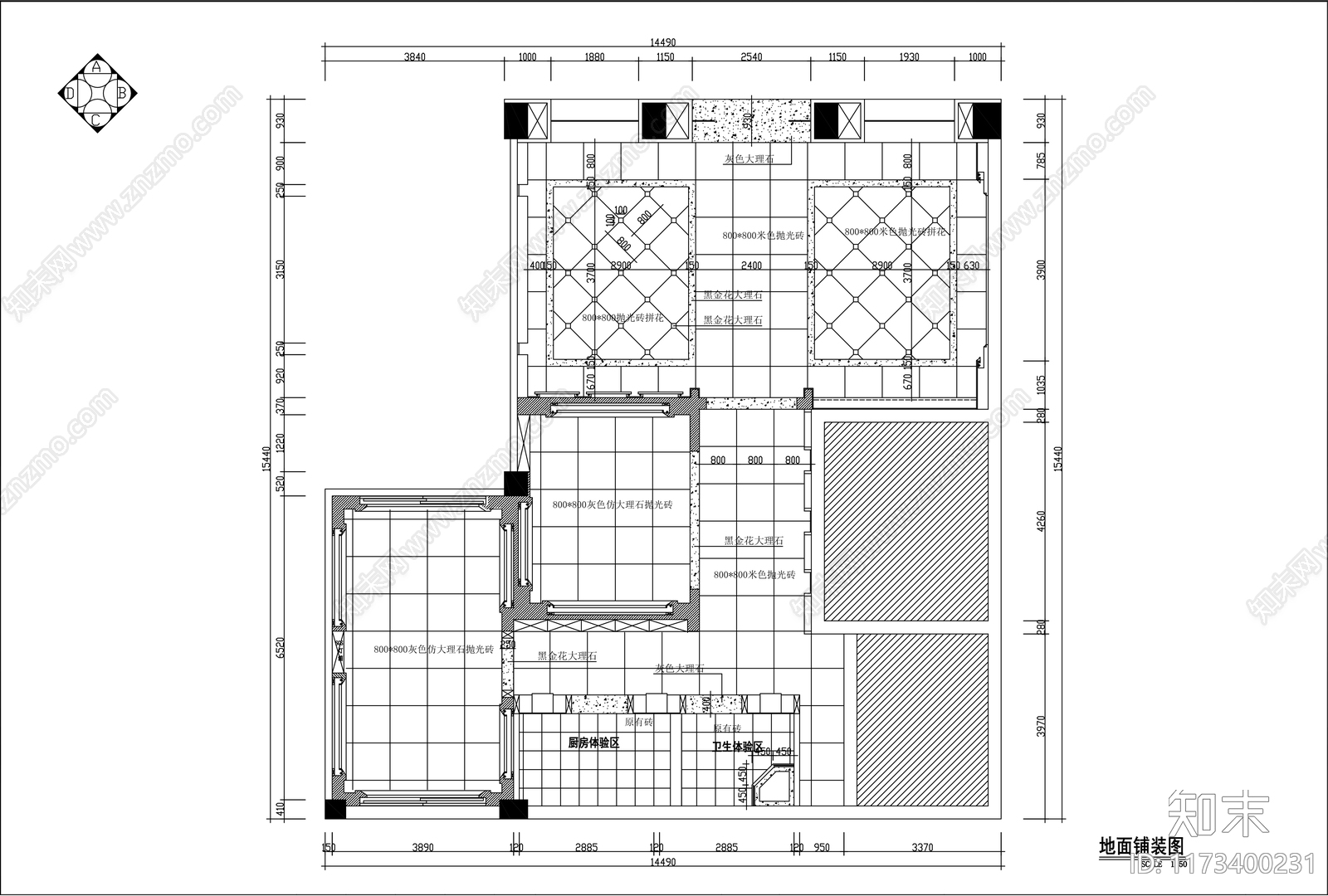 现代其他商业空间cad施工图下载【ID:1173400231】