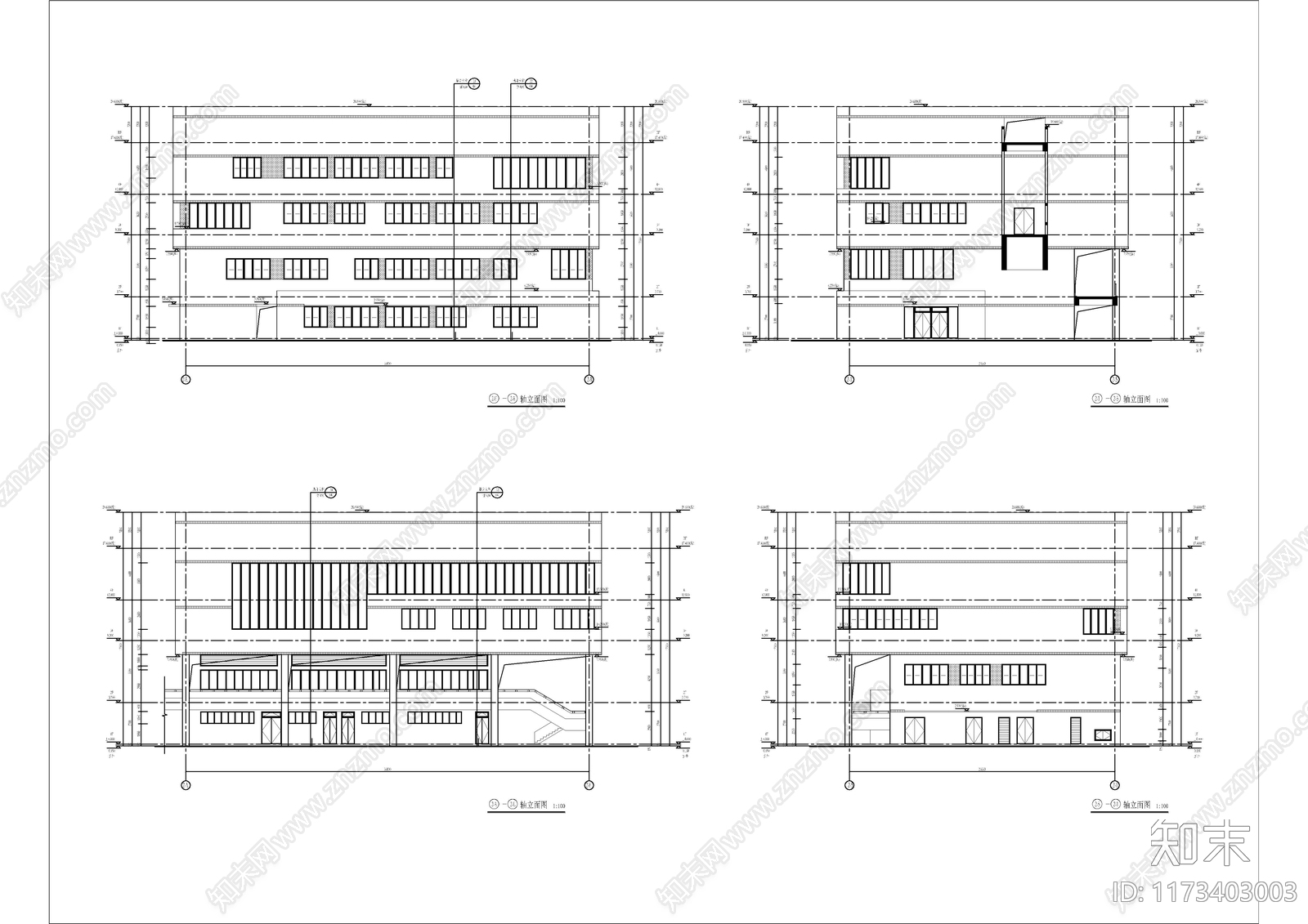 现代学校建筑cad施工图下载【ID:1173403003】
