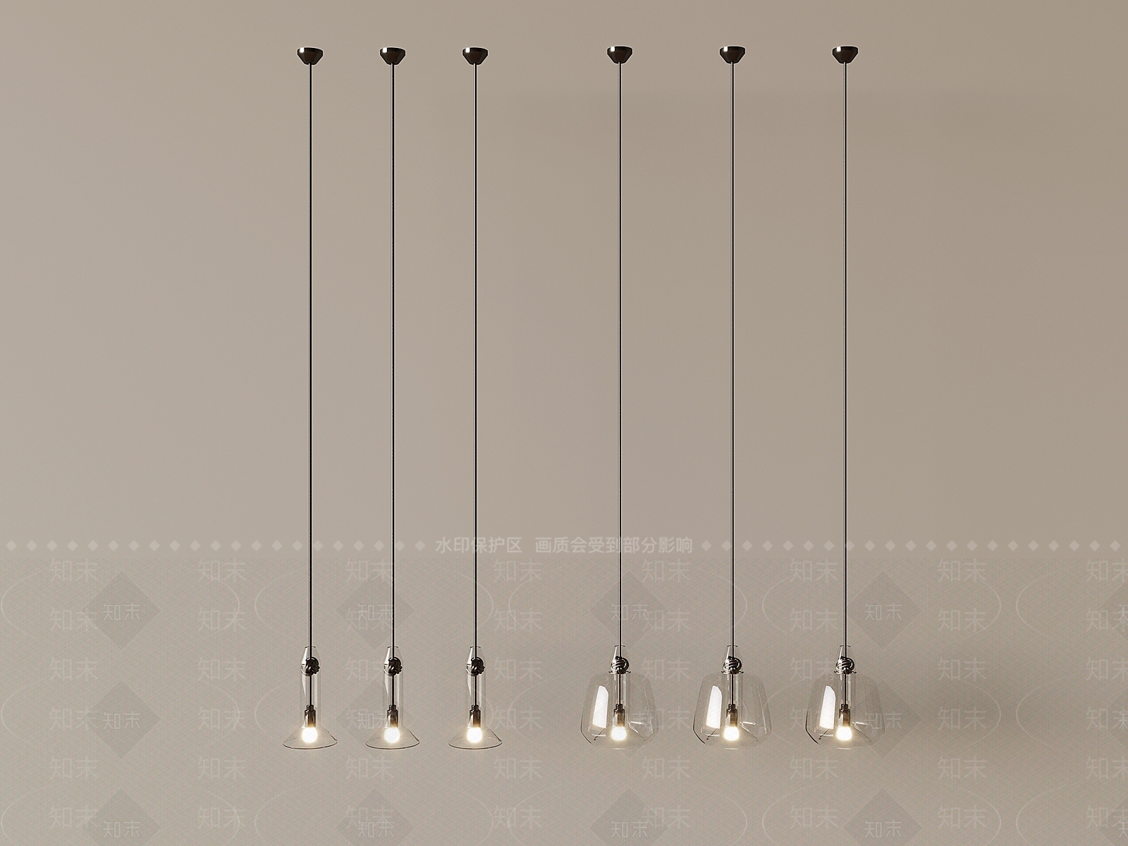 意式北欧吊灯3D模型下载【ID:1173407724】