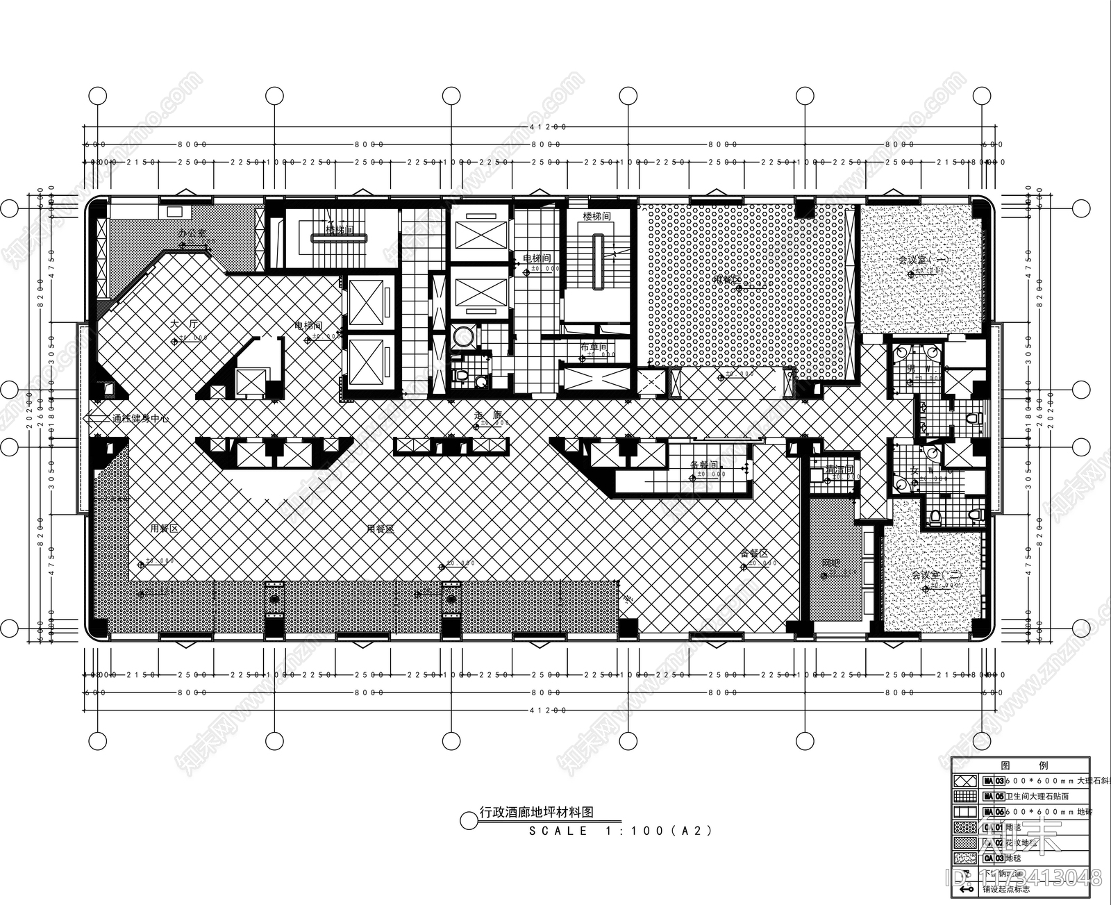 轻奢会所施工图下载【ID:1173413048】