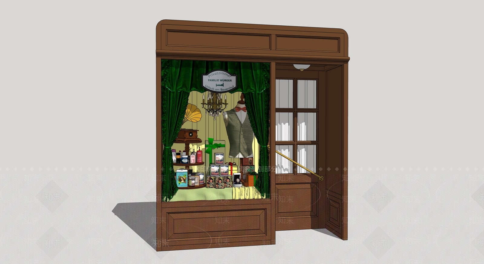 欧式其他店铺SU模型下载【ID:1173417686】