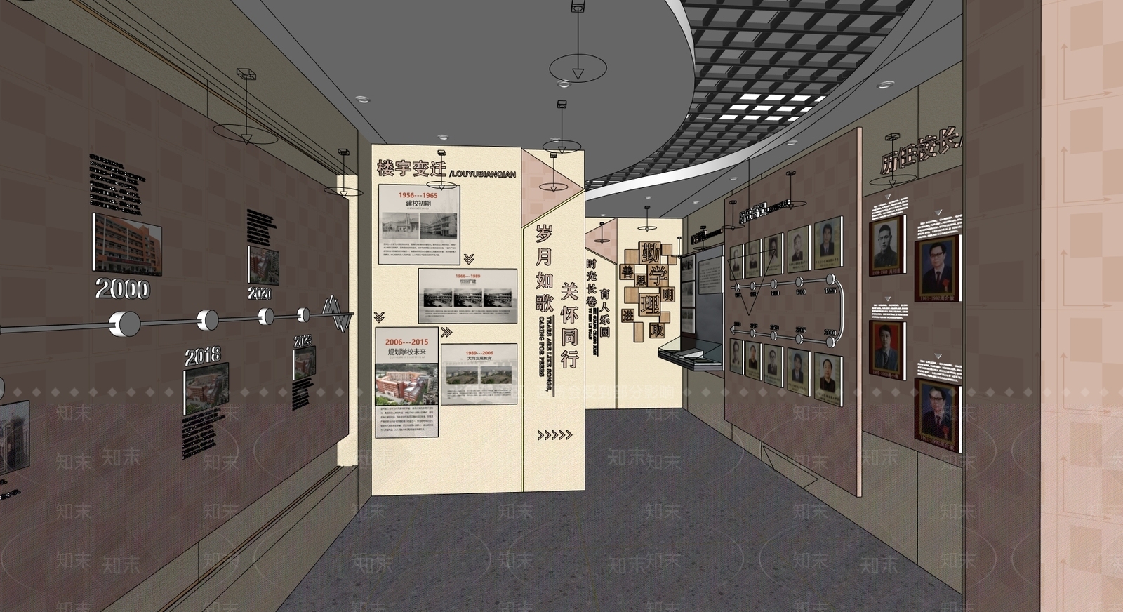 现代简约其他学校空间SU模型下载【ID:1173419542】