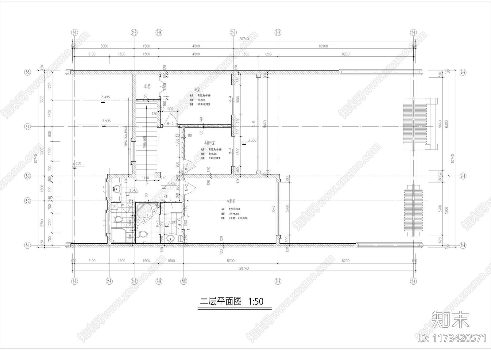 新中式四合院cad施工图下载【ID:1173420571】