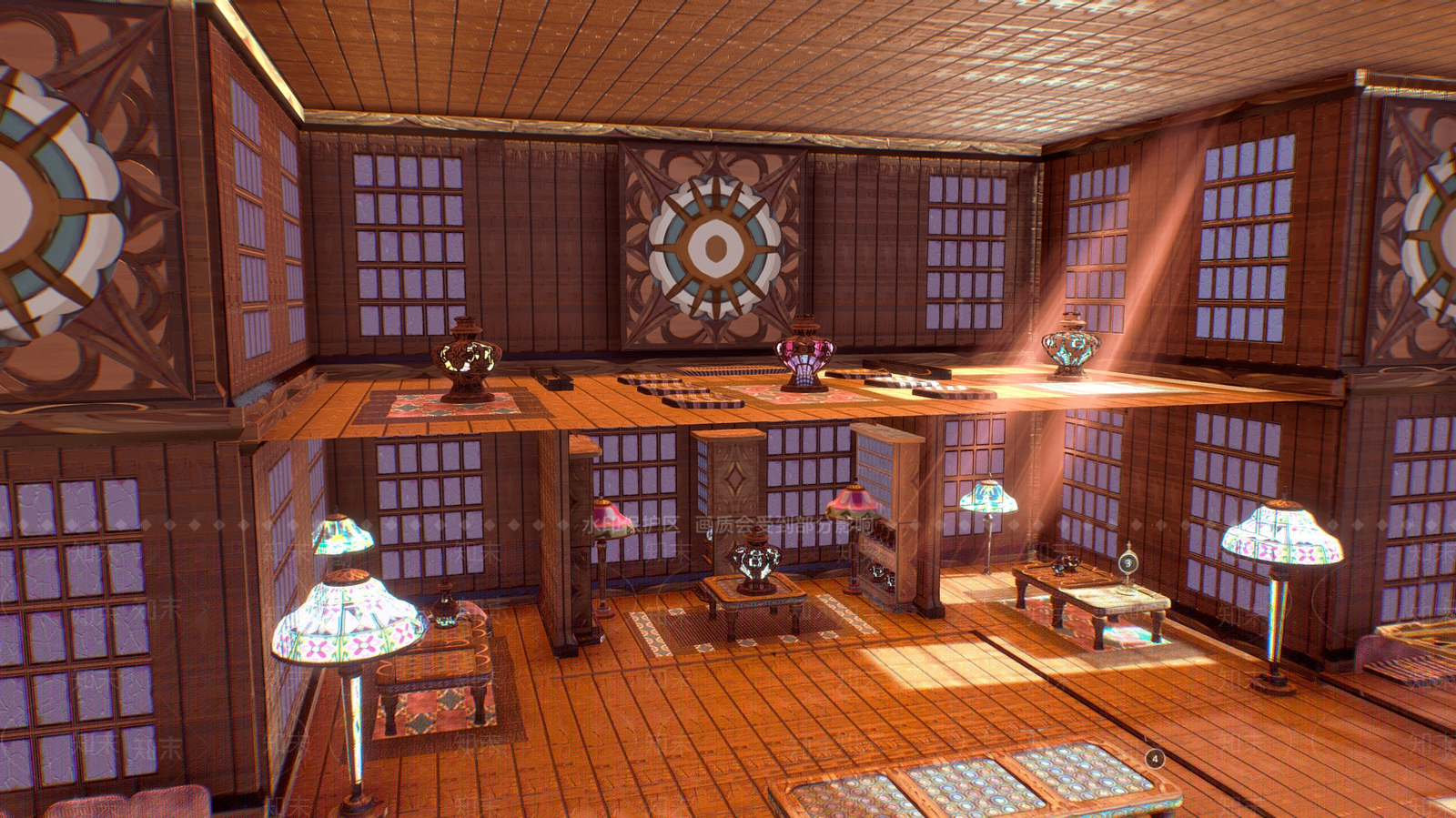 中式其他娱乐空间3D模型下载【ID:1173423159】