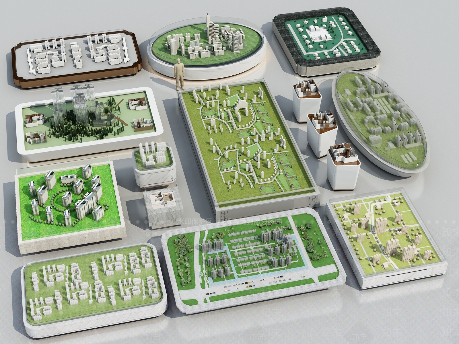 现代沙盘3D模型下载【ID:1173426247】