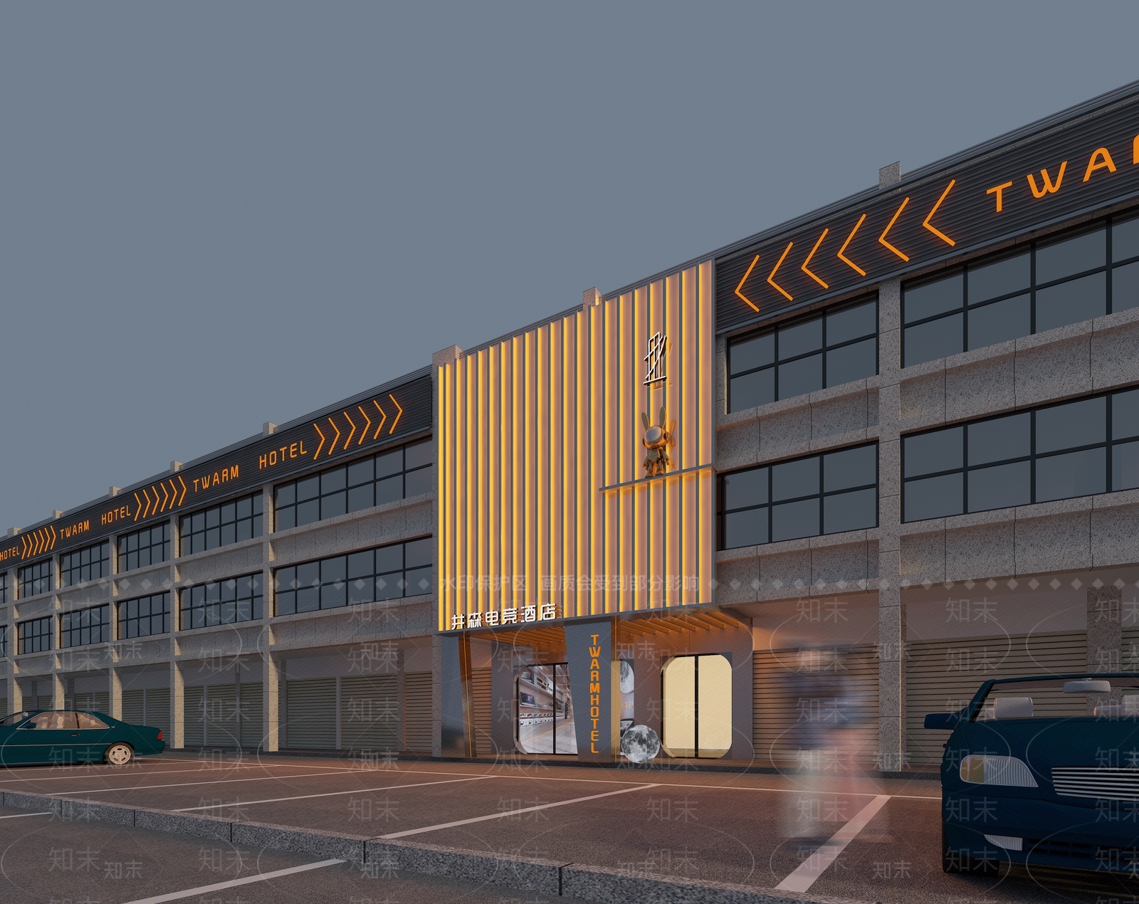 现代酒店3D模型下载【ID:1173434941】