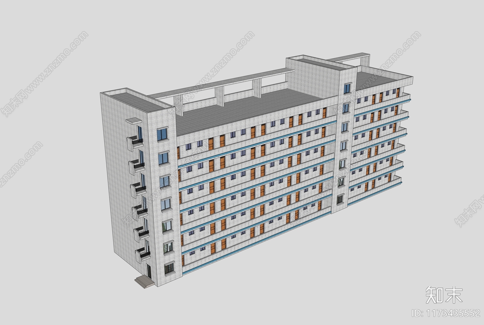 现代简约酒店建筑SU模型下载【ID:1173435552】