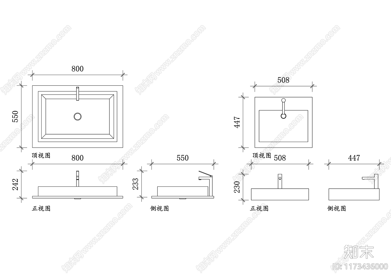 现代厨房设施施工图下载【ID:1173436000】