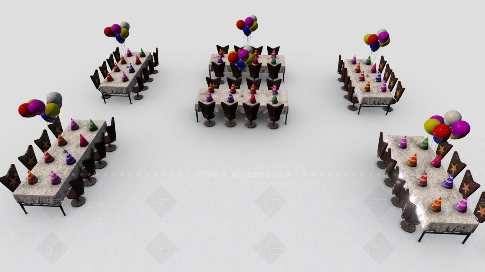 现代几类组合3D模型下载【ID:1173436703】