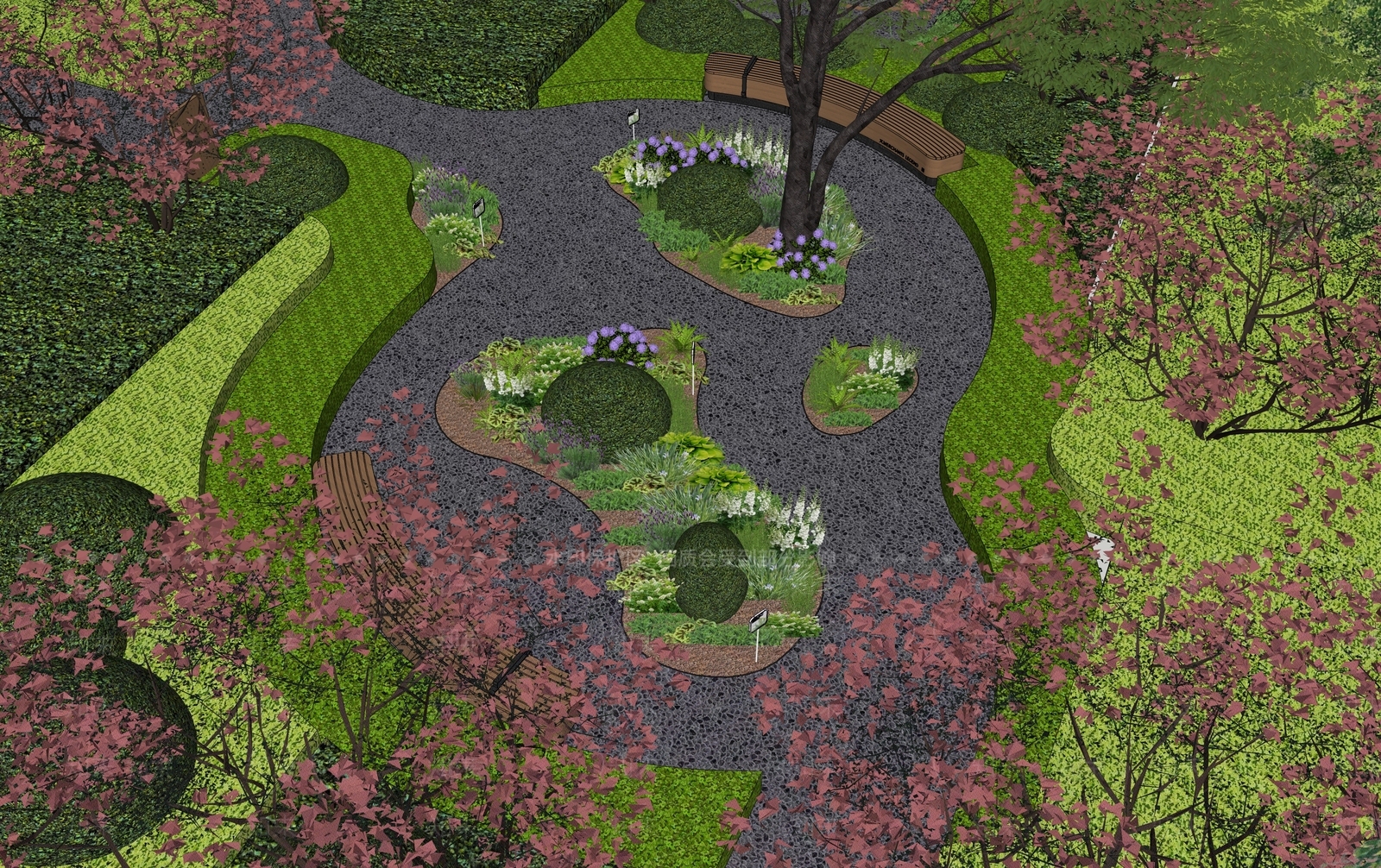 现代口袋公园SU模型下载【ID:1173442309】