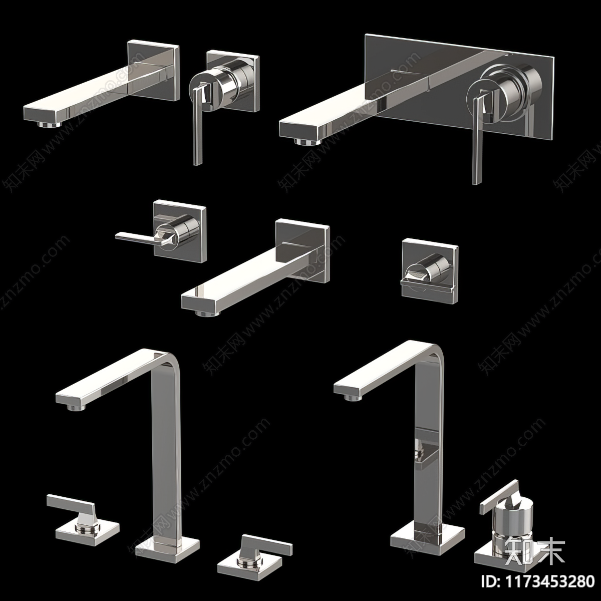 现代水龙头3D模型下载【ID:1173453280】