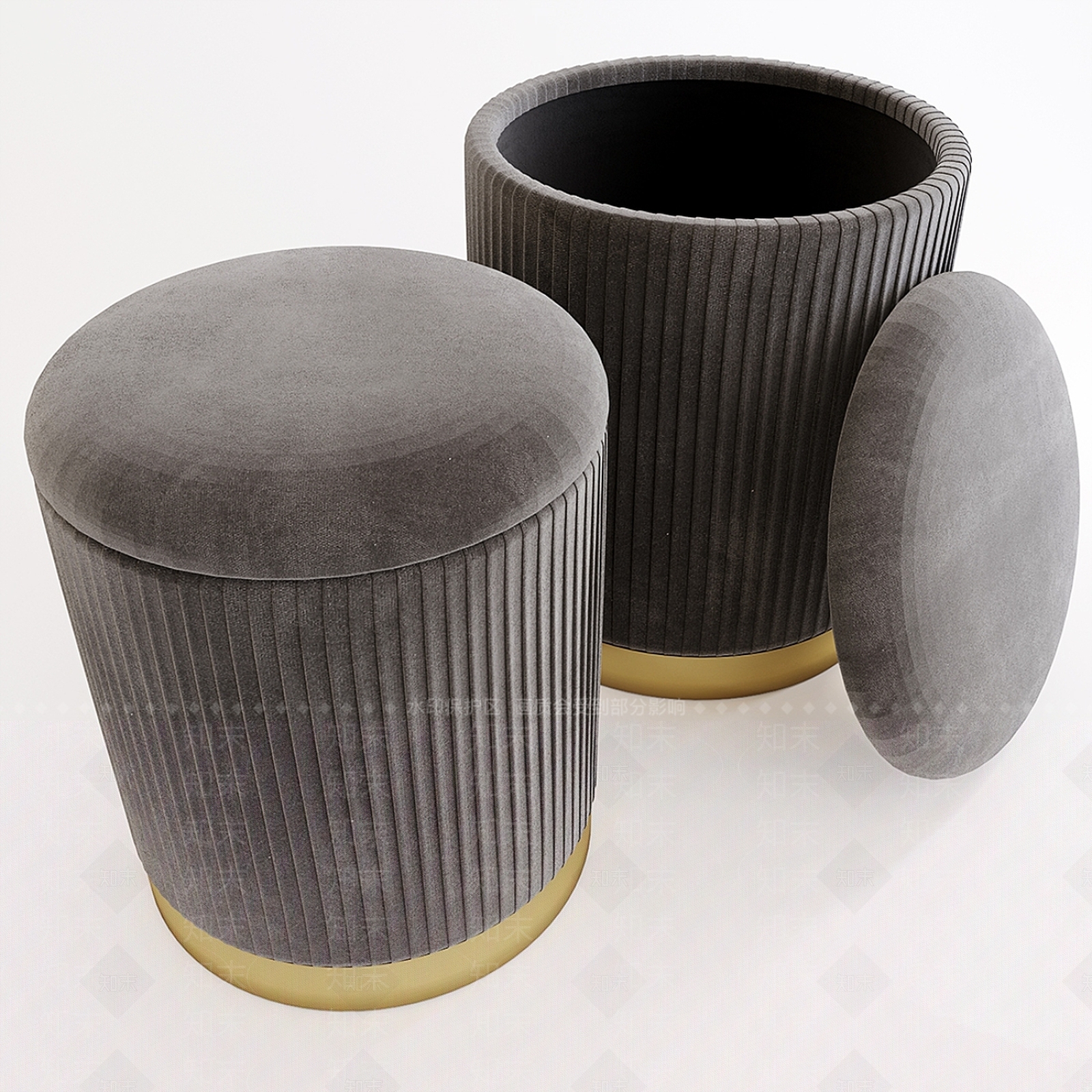 沙发凳3D模型下载【ID:1173471783】