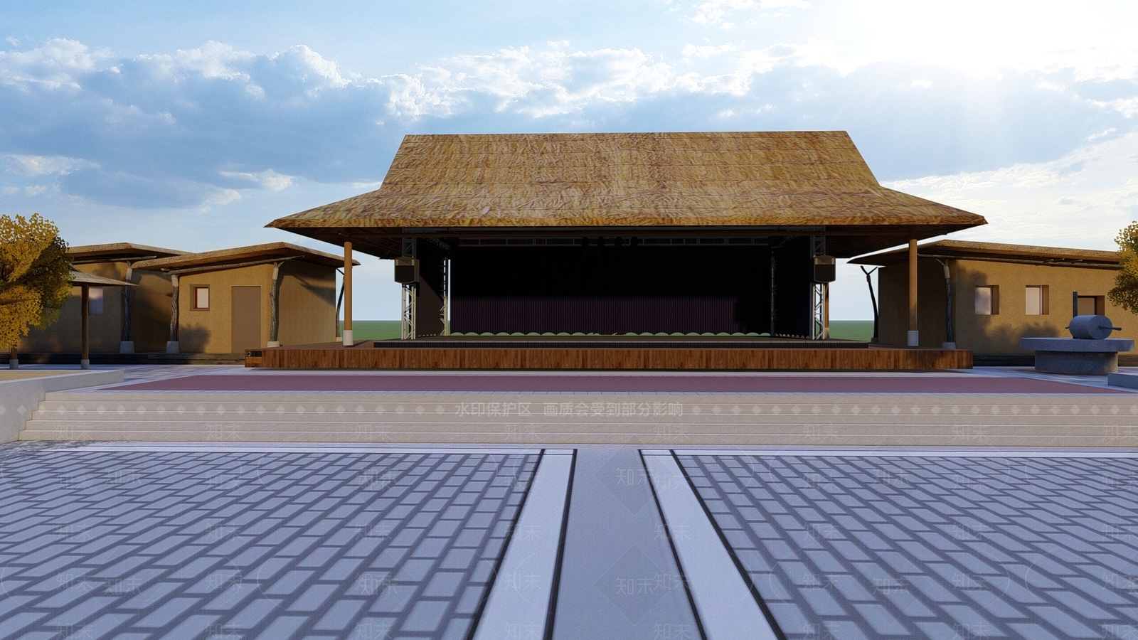 新中式中式其他景观小建筑SU模型下载【ID:1173476597】